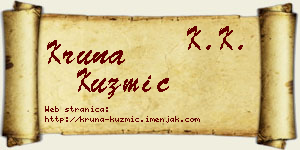 Kruna Kuzmić vizit kartica